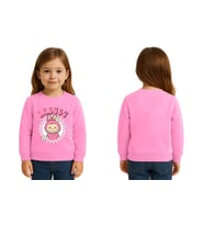 Unisex Labubu Baskılı Çocuk Swaetshirt 3 İplik Şardonlu (Pembe)