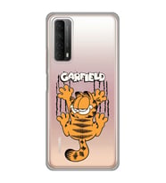 Huawei P Smart 2021 Uyumlu Garfield Desenli Şeffaf Telefon Kılıfı