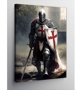 Kanvas Tablo Beyaz Knight