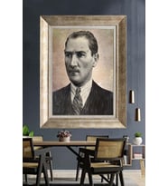 Gümüş Çerçeveli Atatürk Tablo za306