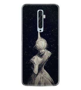 Oppo Reno 2Z 4 Lite 4 Pro 5 6 7 A31 Kılıf Desemli Silikon Star Woman 1332
