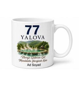 Yalovalı Gurbetçiye Memleket Plakalı Kupa Bardak Yalova Hediye