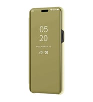 Xiaomi Mi A3 Uyumlu Aynalı Kapaklı Lüx Kılıf (Gold)