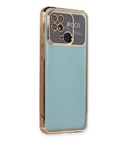 Redmi 10C Kılıf Lensli Silikon - Gold