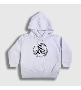 Presmono Unisex Çocuk Beyaz Alpha Beta Omega Dizi Teen Wolf Kapüşonlu Sweatshirt 330067tt (Beyaz)