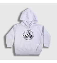 Presmono Unisex Çocuk Beyaz Alpha Beta Omega Dizi Teen Wolf Kapüşonlu Sweatshirt 330067tt (Beyaz)