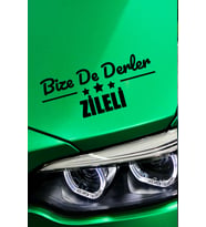 Tokat Zile Siyah Araç Sticker  Tokat Bize De Derler  Zileli 40x15 cm Oto Sticker