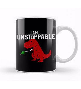 Cute & Funny I Am Unstoppable T Rex Dinosaur Pun Kupa Bardak Porselen