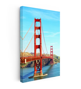 Kanvas Tablo San Francisco Kırmızı Köprü Kulesi Şehir Mimari Tablo Ev Ofis Duvar Dekoru
