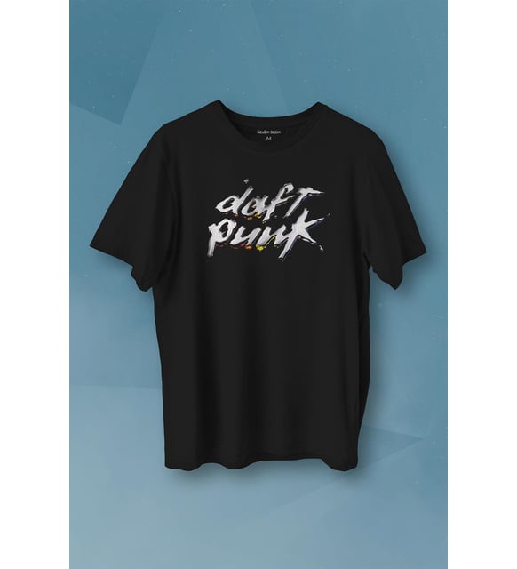 Daft Punk Get Lucky Tシャツ ブラック　XL Daft Punk Müzik Get Lucky Music Baskılı Tişört Unisex T-shirt