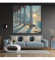 Antik Sütunlar Kanvas Tablo Salon Tablosu Modern Baskı Tablo
