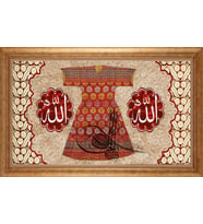 EV İŞYERİ OFİS İÇİN ALTIN ÇERÇEVELİ PASPARTULU TABLO S336