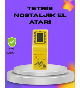 Klasik Tetris Oyunu El Konsolu – Taşınabilir Pil Ile Çalışan Retro El Aterisi