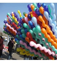 Pazariz Spiral Burgu Balon Çok Renkli 100 Cm Doğum Günü Parti Dekorasyon 20 Ad