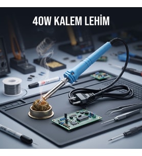 40W Kalem Lehim Makinesi - Elektrikli - Mavi Renk