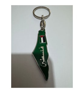 Filistin Haritası Kudüs Mescid-i Aksa Anahtarlık – Yeşil Renk Metal Unisex Aksesuar