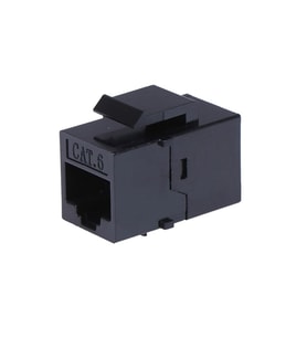 MN119CK Cat6 RJ45 Dişi Dişi Klipsli Ethernet Kablo Birleştirici ve Uzatma Aparatı-2 Adet Siyah