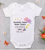 BK Kids İsimli Babaannem Tasarımlı Bebek Body Zıbın - Model 1