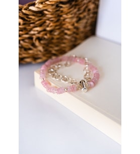 PEMBE KUVARS  KADIN BİLEKLİK