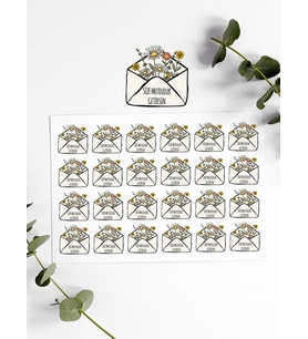 Desenli Thank You Teşekkür Stickers Paketleme Çıkartma PYTKSTK93