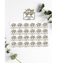 Desenli Thank You Teşekkür Stickers Paketleme Çıkartma PYTKSTK93