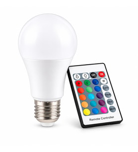 Cata CT-4058 9W RGB-W LED Ampul Uzaktan Kumandalı 64 Renk E27 Duy Renk Değiştiren LED Ampul 7 Metre Algılama Mesafeli