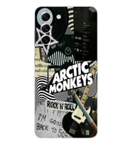 Samsung Galaxy S21 FE Uyumlu Arctic Monkeys Kolaj Desenli Şeffaf Telefon Kılıfı
