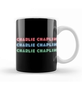 Charlie Chaplin Quotes Art Gİift   Vintage Retro Style Kupa Bardak Porselen
