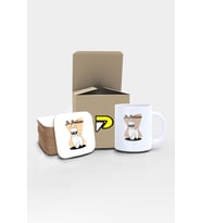 No Problama Komik Tasarımlı Baskılı Kupa Bardak Seti