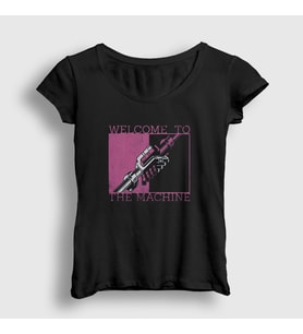 Presmono Kadın Siyah Welcome To The Machine Pink Floyd T-Shirt 556258tt