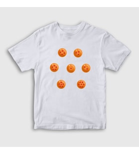Presmono Unisex Çocuk Beyaz Seven Anime Dragon Ball T-Shirt 237038tt