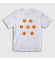 Presmono Unisex Çocuk Beyaz Seven Anime Dragon Ball T-Shirt 237038tt