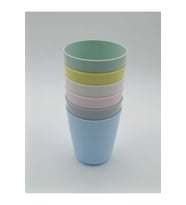 Pastel Renkli 6'lı Kalas Bardak Seti 230 ml, Şık ve Kullanışlı Ev ve Davet Seti