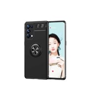 Oppo Reno 5 5G Uyumlu Kılıf Zore Ravel Silikon Kapak (Siyah)
