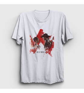 Presmono Unisex Beyaz Maeve Hector Westworld T-Shirt 224203tt
