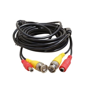 Cctv Kablo 10M Bnc + Power Jak Fişli (Siyah)