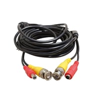 Cctv Kablo 10M Bnc + Power Jak Fişli (Siyah)