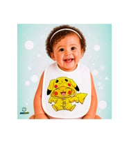 Pikachu Keten Bebek Mama Önlüğü – Yumuşak, Emici, Yıkanabilir, Özel Tasarım P157