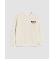LCW Kids Bej New York Baskılı Erkek Çocuk Sweatshirt