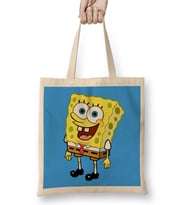 Sünger Bob Sponge Bob 04 Bez Çanta Uzun Saplı