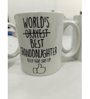 World's Best Granddaughter Kupa - En İyi Torun Komik Seramik Bardak Hediyesi 325ml