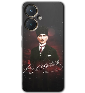 Vivo Y27 Kılıf HD Desen Baskılı Kılıf - Kemal Atatürk