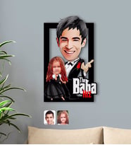BK Gift Kişiye Özel Godfather Baba Kız Karikatürlü 3D Ahşap Tablo-1