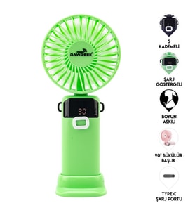 Led Göstergeli El Fanı YEŞİL