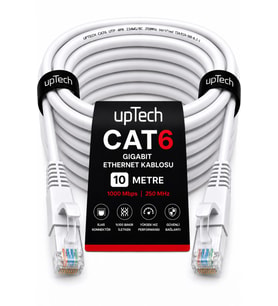 UPTECH CAT6 Ethernet Kablosu 10 Metre RJ45 LAN İnternet Modem Router Bilgisayar Kablosu