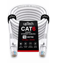 UPTECH CAT6 Ethernet Kablosu 10 Metre RJ45 LAN İnternet Modem Router Bilgisayar Kablosu