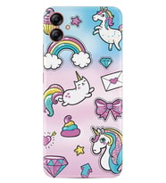 Samsung Galaxy A04E Kılıf Silikon Desen Özel Seri Unicorn Mektup 1800