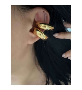 GOLD RENK BOMBELİ EARCUFF ÇELİK KÜPE (ADET FİYATIDIR) ACR4613