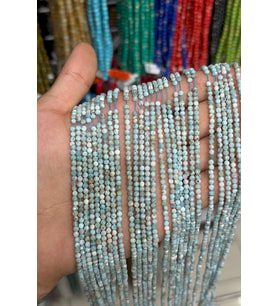 Larimar Taşı Faset Kesim 3mm Doğal Taş Dizi