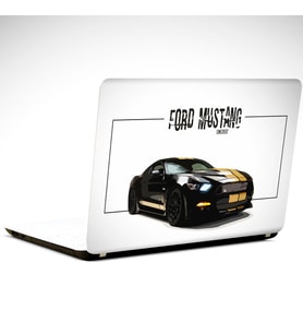 Mustang Siyah Laptop Sticker 12 İnch (29X24CM)